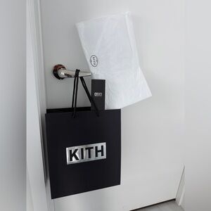 Black Kith Shopping Bag with Metallic Logo, Logo Tissue Paper & Receipt Holder